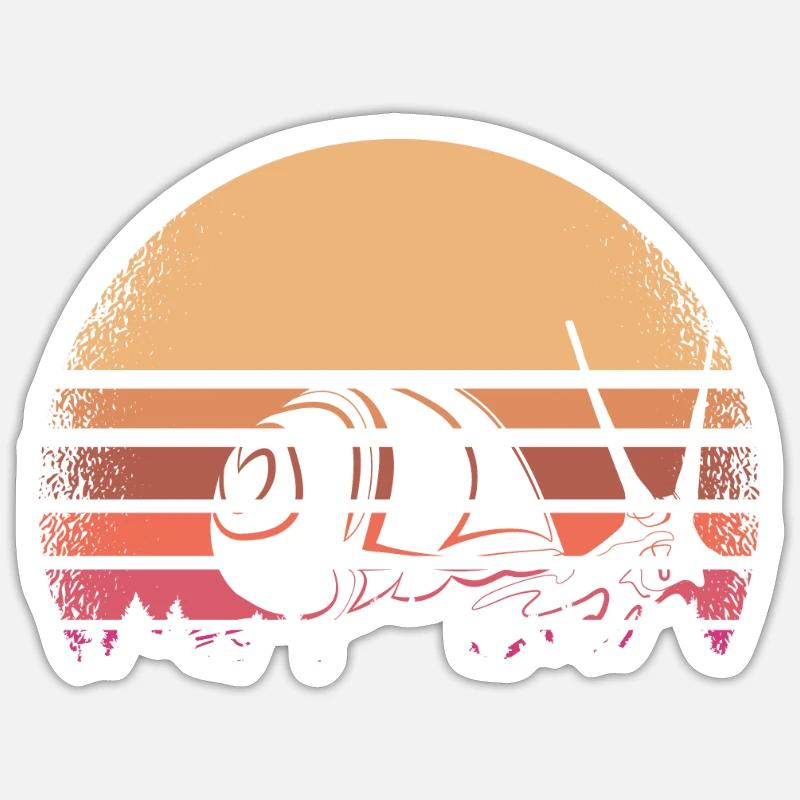 escargot - Sticker taille S (10 x 10 cm) - blanc mat