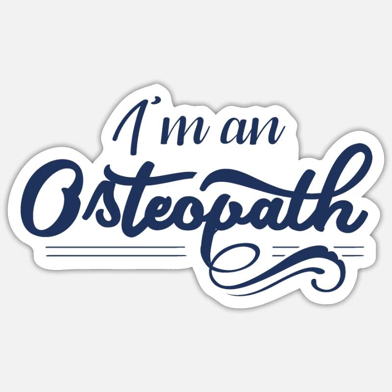 Ich bin Osteopath - Sticker formato S (10 x 10 cm) - bianco opaco