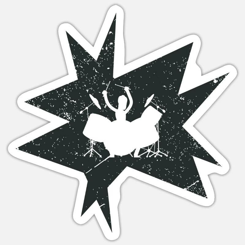 batteur Sticker taille S (10 x 10 cm)