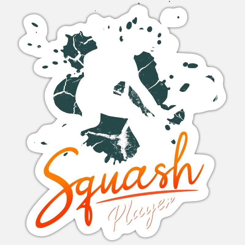 Funny squash squash player Sticker size S (10 x 10 cm)