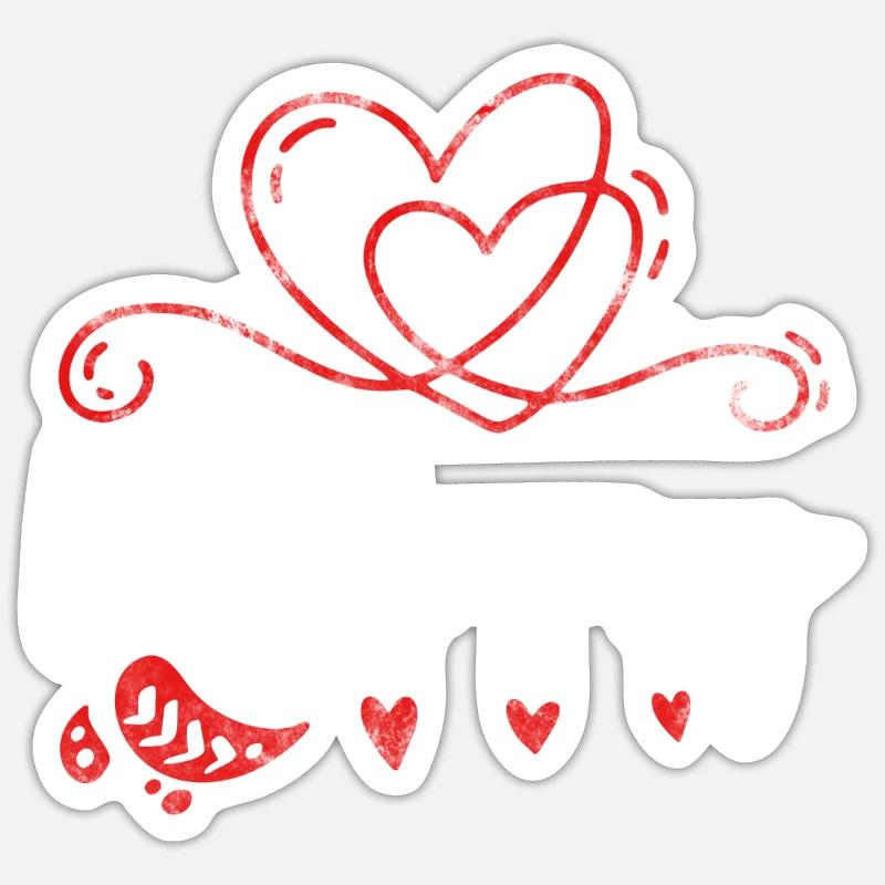 Line dance western - Sticker size S (10 x 10 cm) - white matte