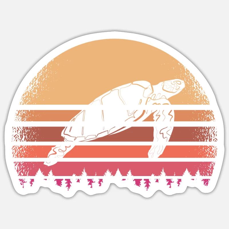 turtle - Sticker size S (10 x 10 cm) - white matte