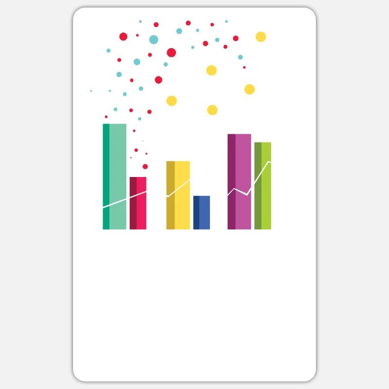 Daten Sind Wunderschön Statistiker - Sticker størrelse S (10 x 10 cm) - mat hvid