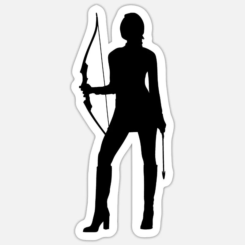 Sagittarius - Bowhunter - Jägerin Sticker Größe S (10 x 10 cm)