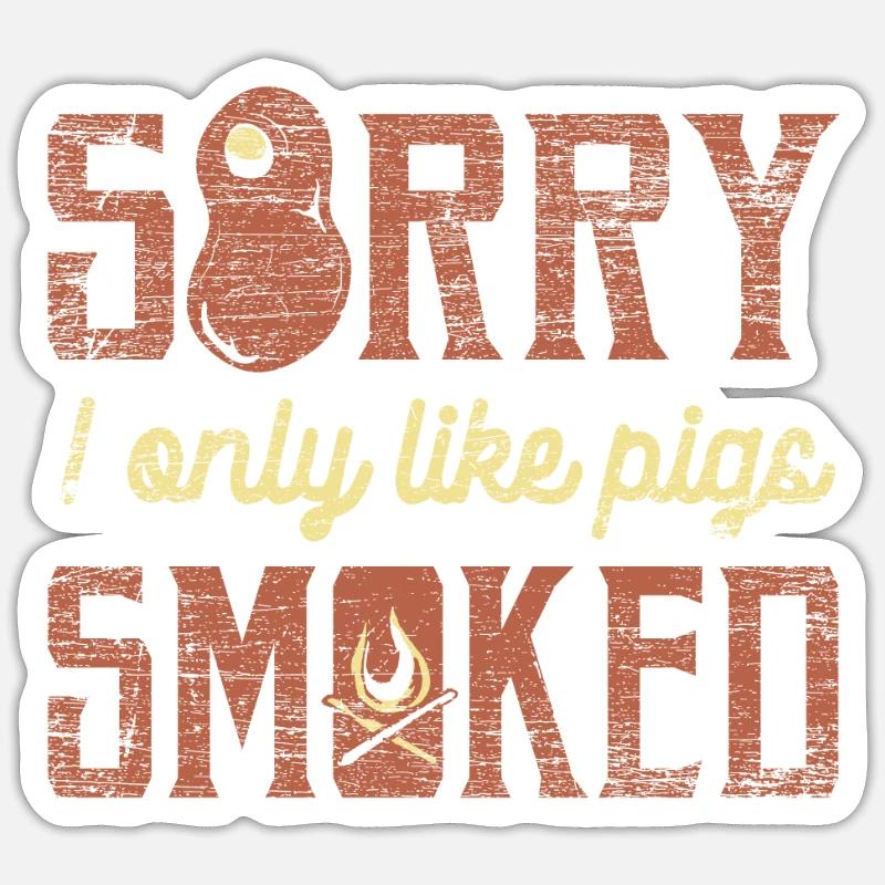 grilling - Sticker size S (10 x 10 cm) - white matte