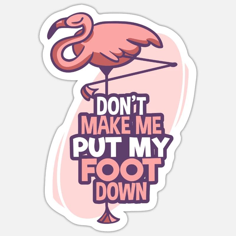 Flamingo - Sticker taille S (10 x 10 cm) - blanc mat