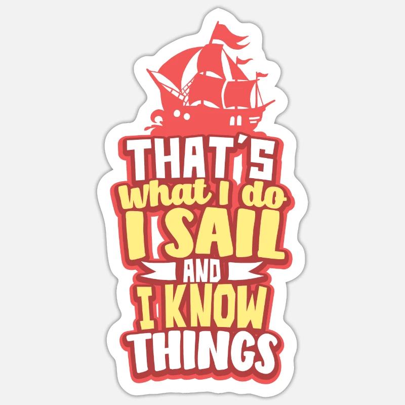 sailing - Sticker size S (10 x 10 cm) - white matte