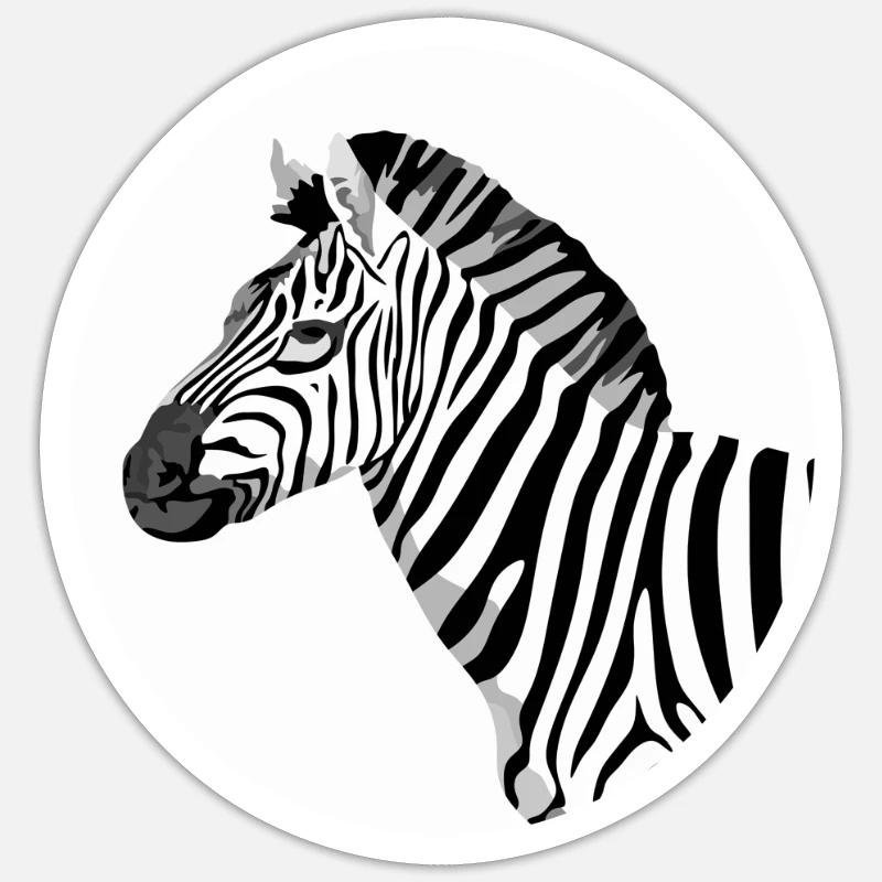 Zebra Head - Zebra Kopf Sticker Größe S (10 x 10 cm)