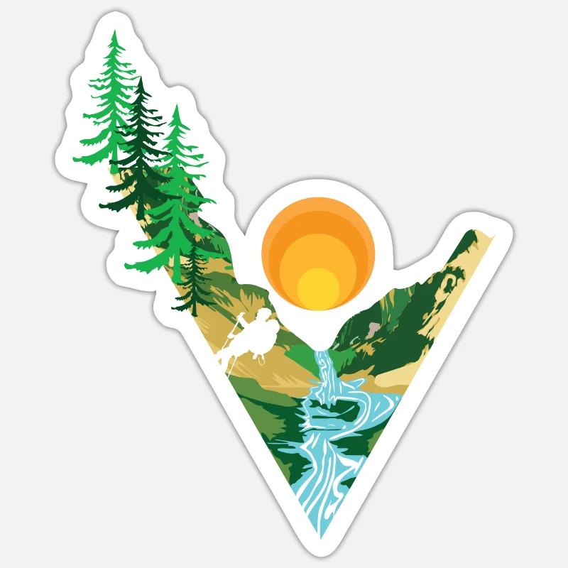 walker - Sticker size S (10 x 10 cm) - white matte