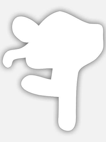Gymnastik - Sticker Größe S (10 x 10 cm) - Mattweiß