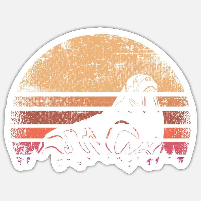 Morse rétro - Sticker taille S (10 x 10 cm) - blanc mat