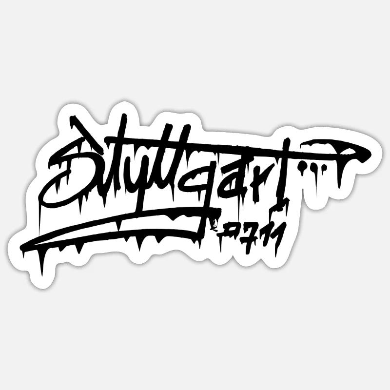 Stuttgart 0711 Graffiti Sticker Größe S (10 x 10 cm)