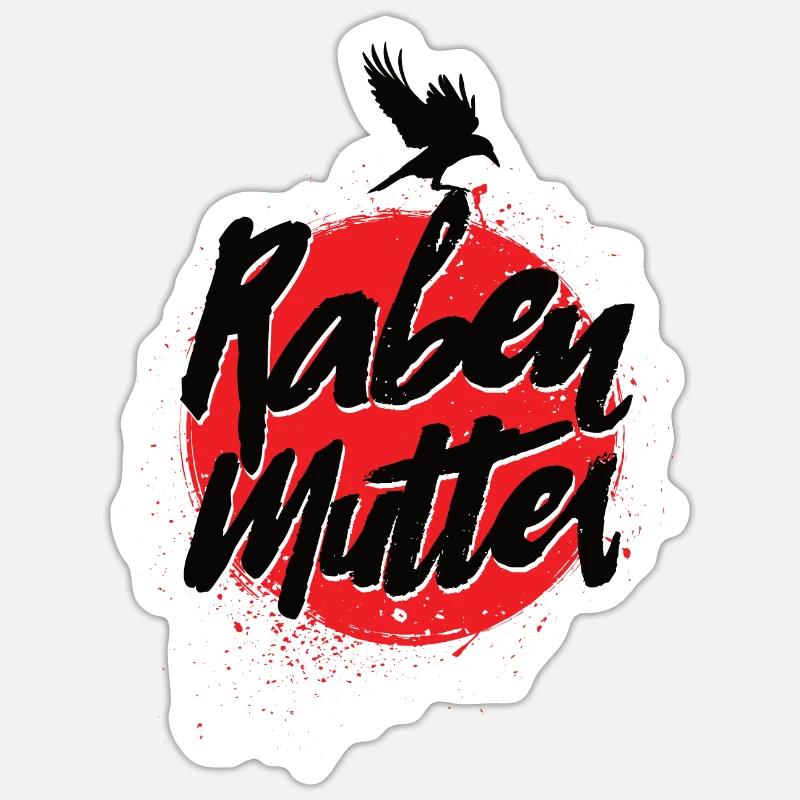 Rabenmutter Rabe Mutter Sticker Größe S (10 x 10 cm)