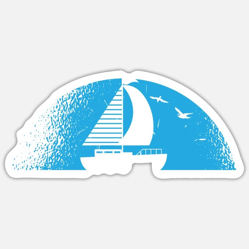 sailing - Sticker size S (10 x 10 cm) - white matte
