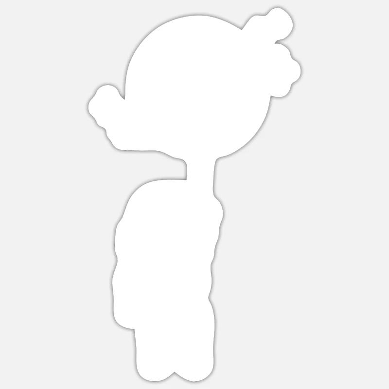 Spaceman - Sticker taille S (10 x 10 cm) - blanc mat