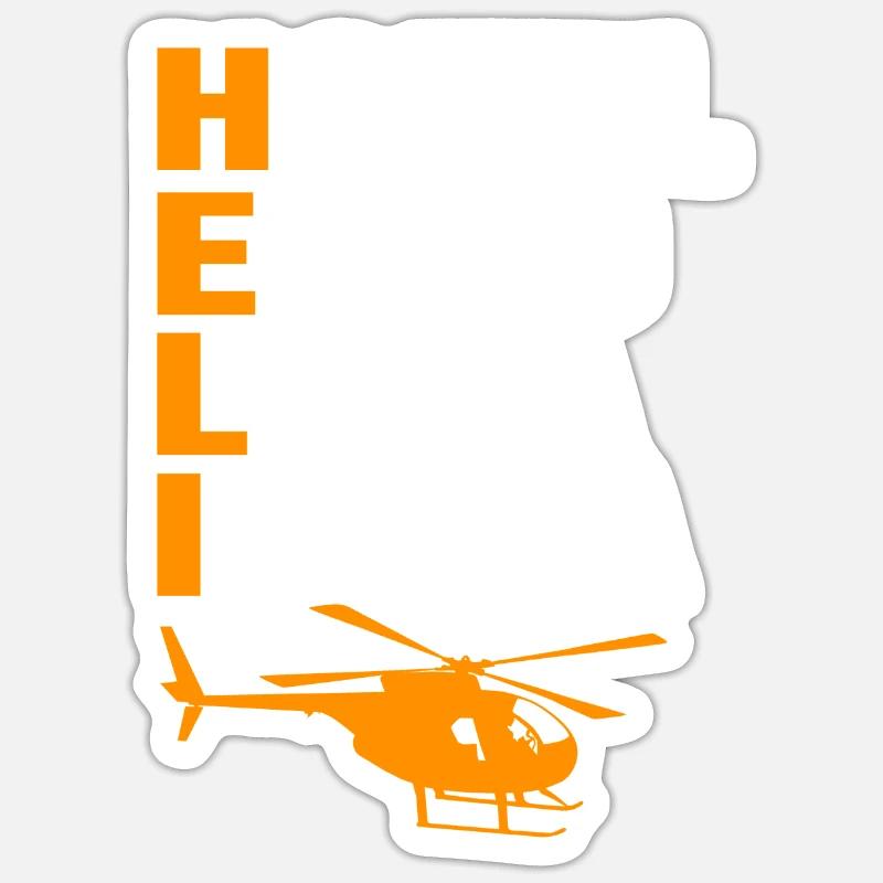 Helikopter pilot gave I helikopter helikopter - Sticker størrelse S (10 x 10 cm) - mat hvid