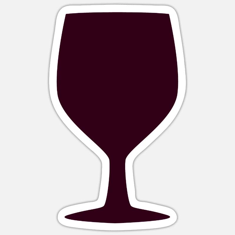 Le vin - Sticker taille S (10 x 10 cm) - blanc mat