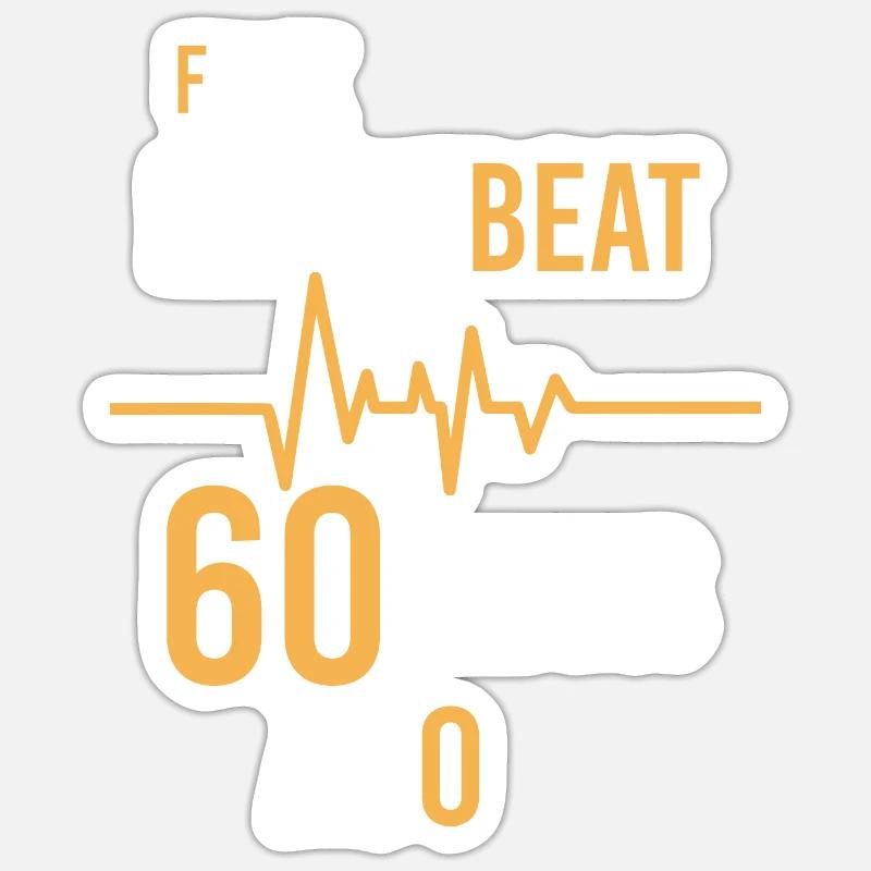 60e anniversaire - Sticker taille S (10 x 10 cm) - blanc mat