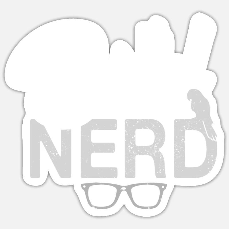 Bird nerd - Sticker size S (10 x 10 cm) - white matte