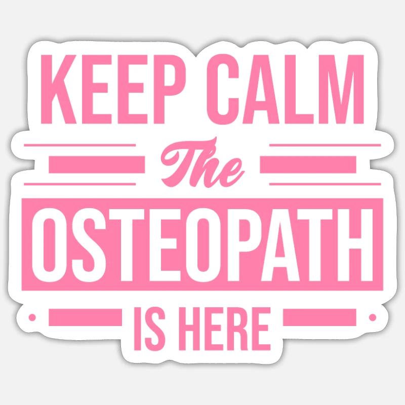 Osteopath Osteopathie - Sticker Größe S (10 x 10 cm) - Mattweiß