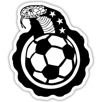 Fußball Schlange cobra logo club - Sticker Größe S (10 x 10 cm) - Mattweiß - Vorne