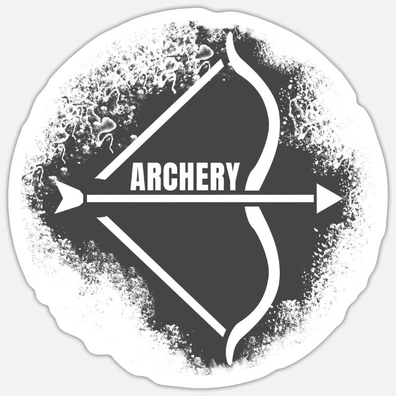 Arc et flèche Sticker taille S (10 x 10 cm)