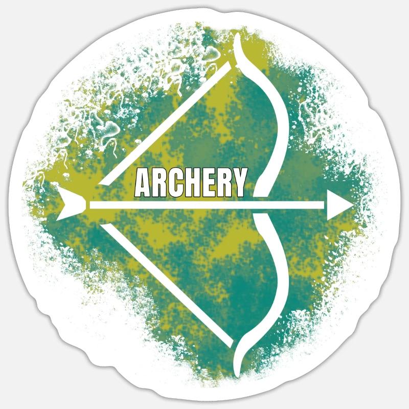 Archery - Sticker size S (10 x 10 cm) - white matte