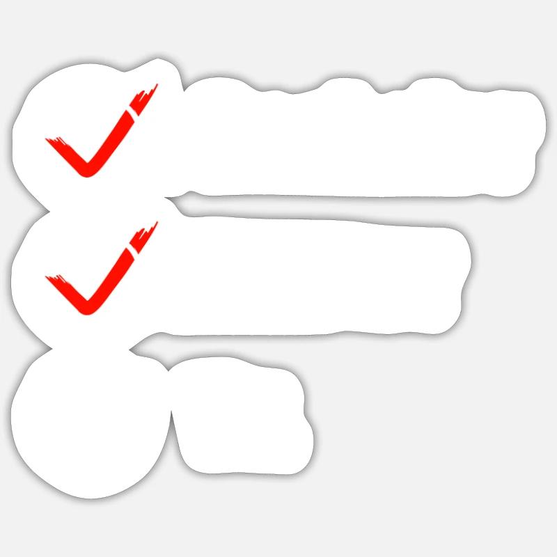 Master Abschluss Doktorand Checkliste Geschenkidee - Sticker Größe S (10 x 10 cm) - Mattweiß