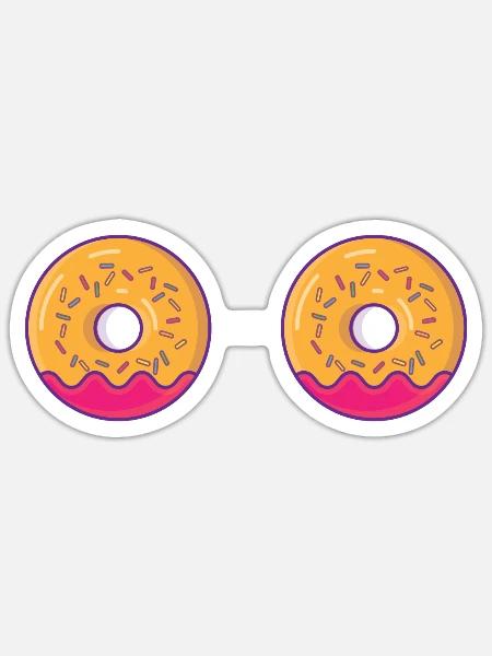 Bikini Donuts Mermaid Comic Style - Sticker Größe S (10 x 10 cm) - Mattweiß