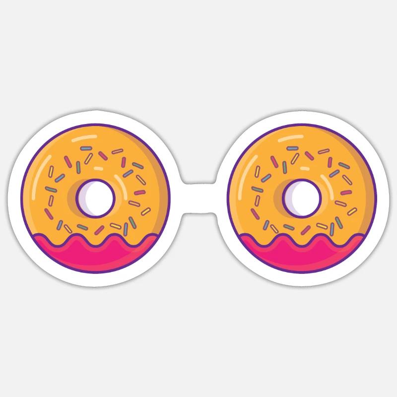 Bikini Donuts Mermaid Comic Style Sticker size S (10 x 10 cm)
