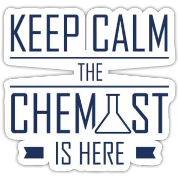 Chemistry chemist chemical chemist team - Sticker size S (10 x 10 cm) - white matte - Front