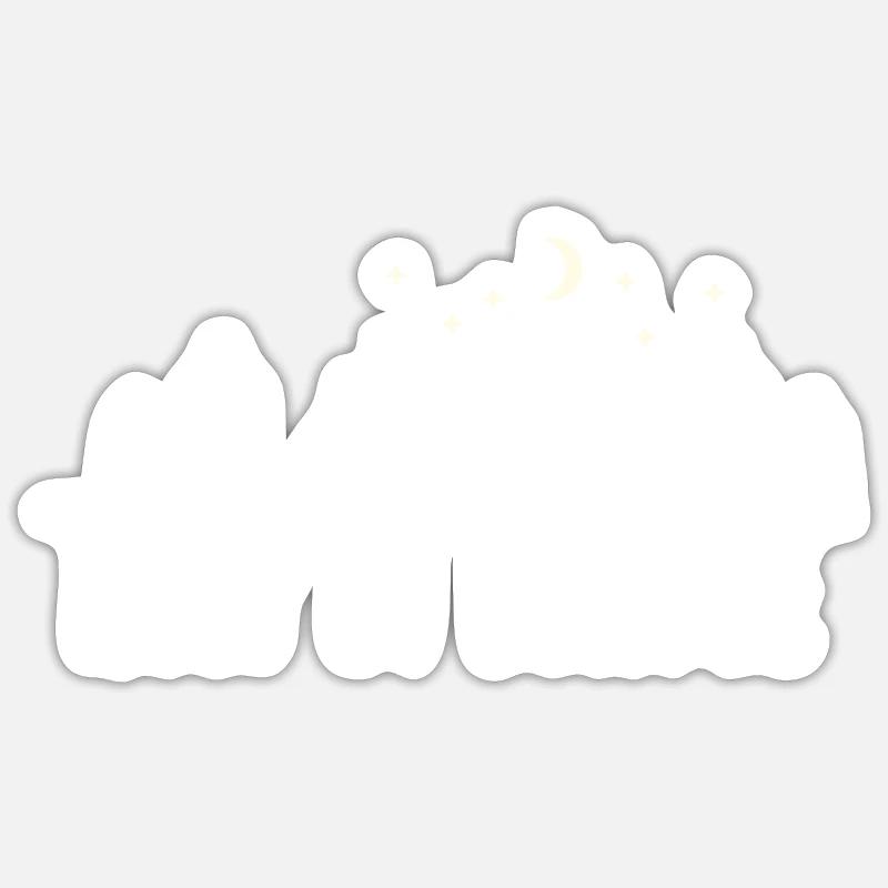 Keep It Simple - Camping Lagerfeuer - Sticker Größe S (10 x 10 cm) - Mattweiß