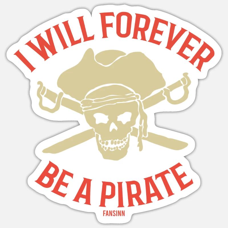 Pirat Seefahrer Abenteuer Schatzsuche - Sticker Größe S (10 x 10 cm) - Mattweiß