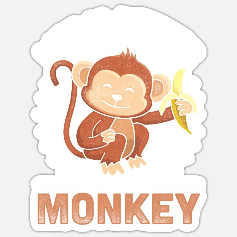 monkey Sticker size S (10 x 10 cm)
