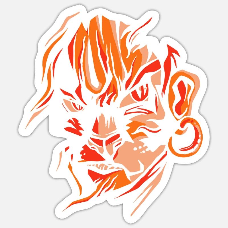 Hanuman Hindu deity monkey monkey figure - Sticker size S (10 x 10 cm) - white matte