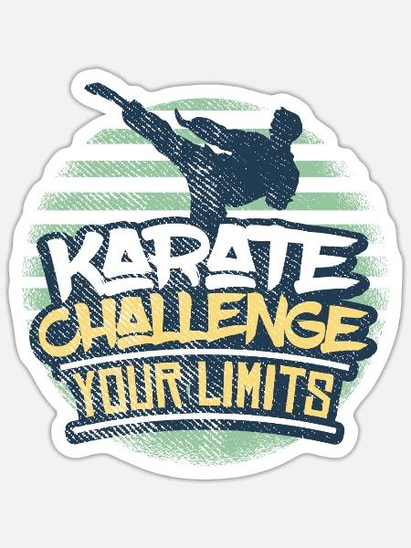 Karate - Sticker Größe S (10 x 10 cm) - Mattweiß