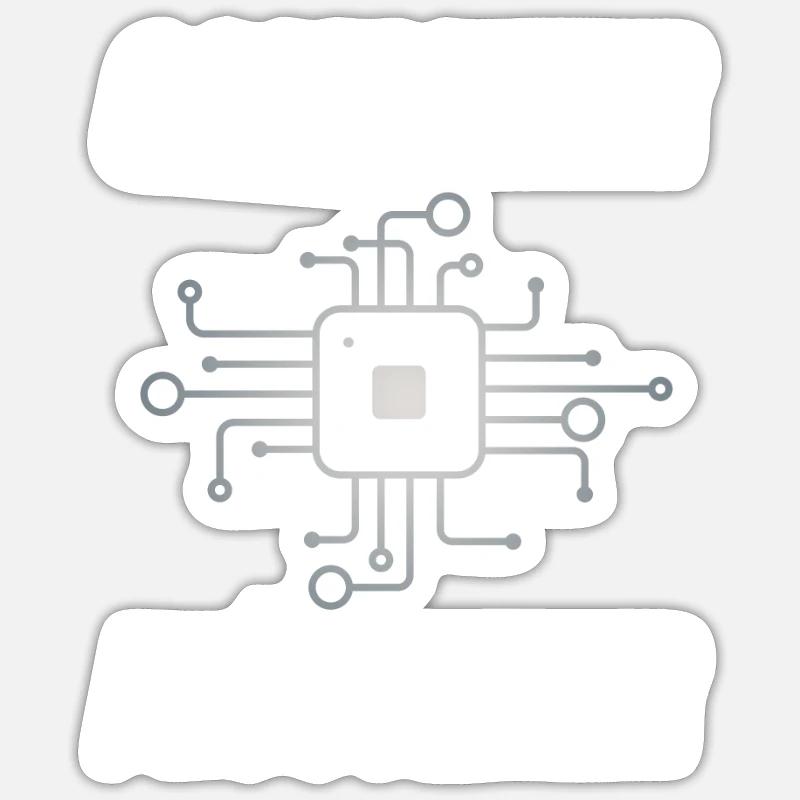 Chuchoteur d'ordinateur. Compréhension informatique - informatique - Sticker taille S (10 x 10 cm) - blanc mat