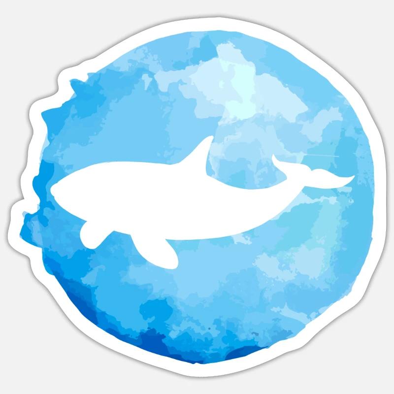 Killer whale orca fish - Sticker size S (10 x 10 cm) - white matte