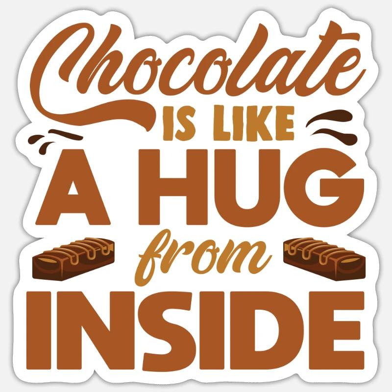 chocolate - Sticker size S (10 x 10 cm) - white matte