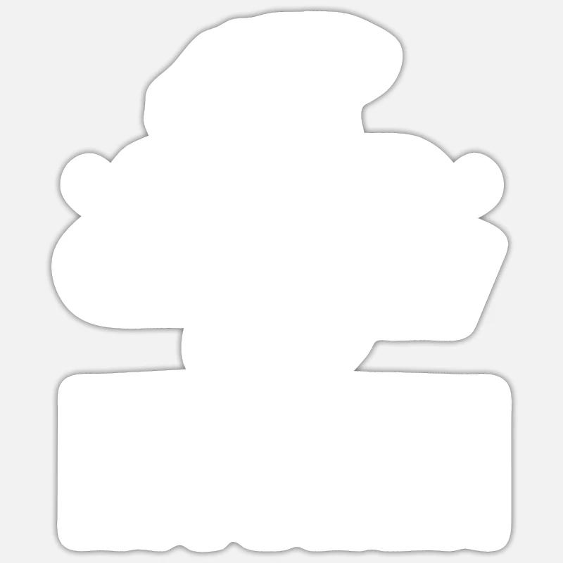 Cuisinier / cuisinière - Sticker taille S (10 x 10 cm) - blanc mat
