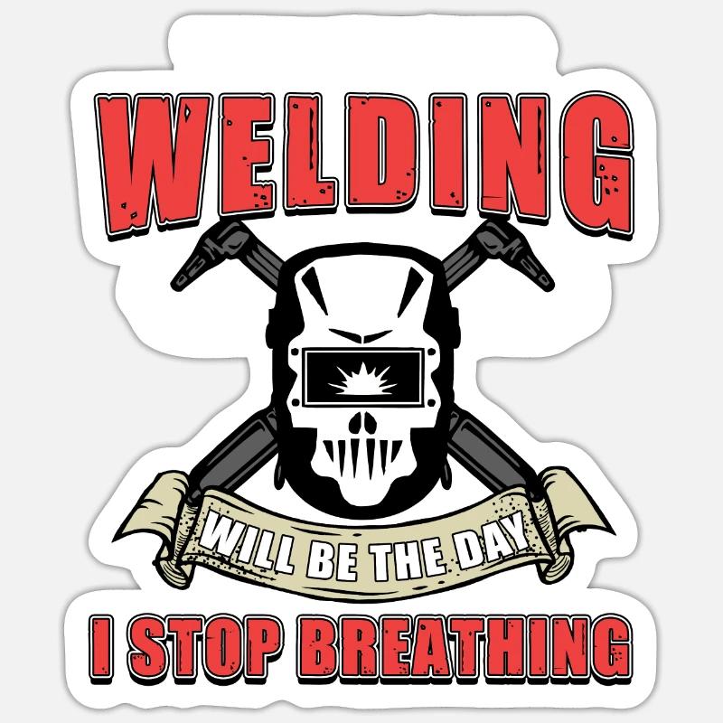 Welding - Sticker size S (10 x 10 cm) - white matte