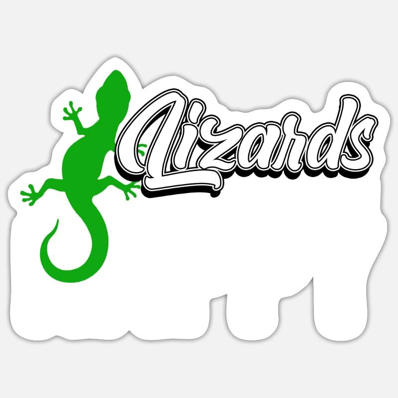 Gecko lizard - Sticker size S (10 x 10 cm) - white matte