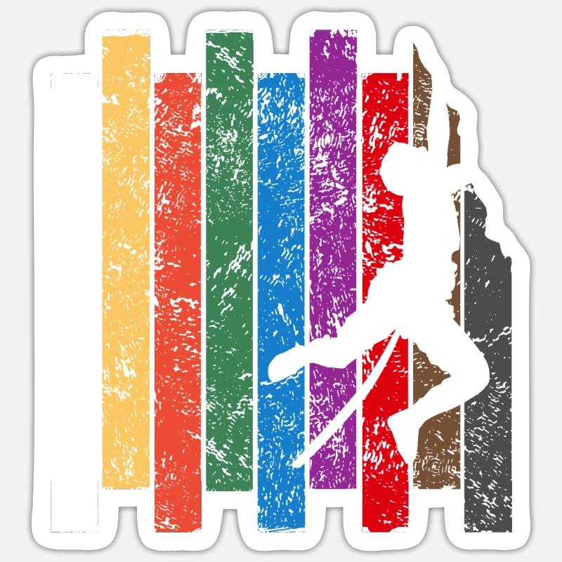 Escalade Silhouette - Sticker taille S (10 x 10 cm) - blanc mat