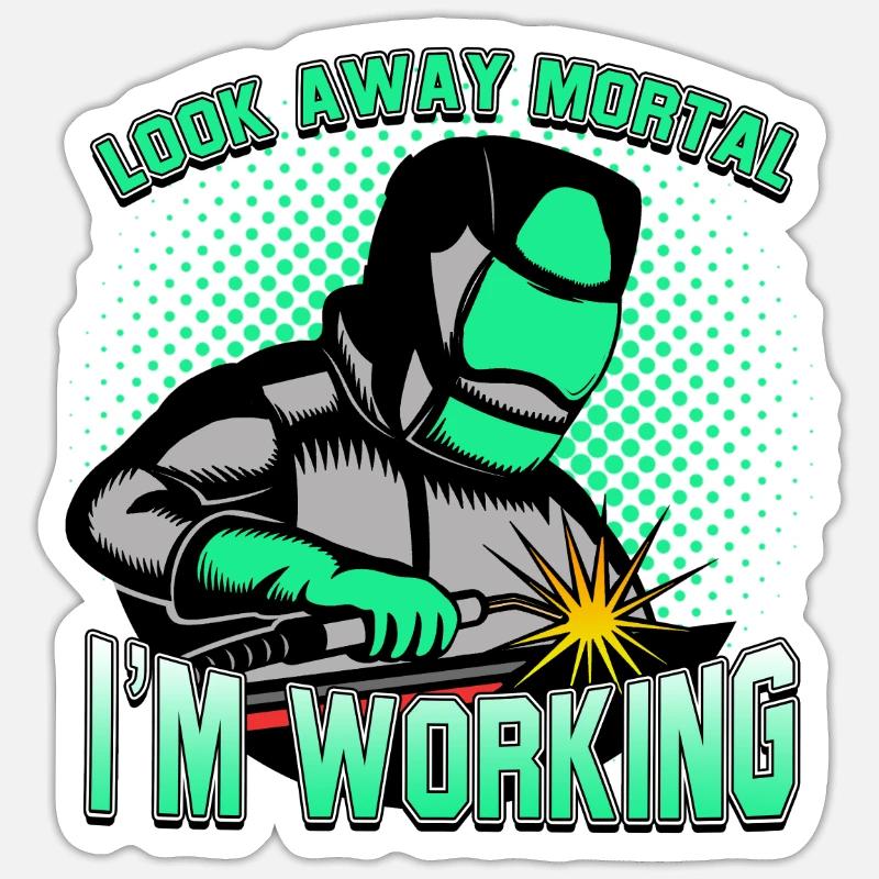 Welding - Sticker size S (10 x 10 cm) - white matte