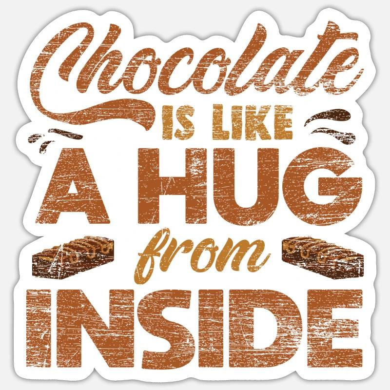 Chocolat - Sticker taille S (10 x 10 cm) - blanc mat