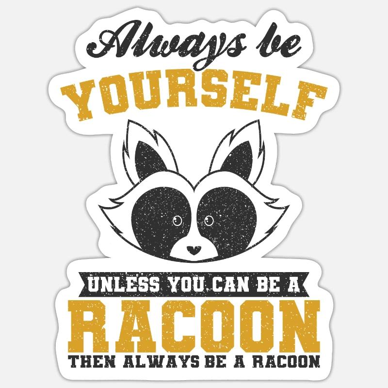 racoon - Sticker size S (10 x 10 cm) - white matte