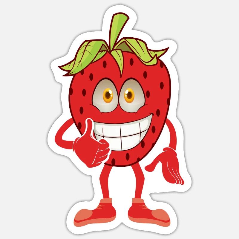 strawberry Sticker size S (10 x 10 cm)