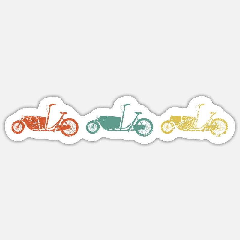 Vélo cargo - Sticker taille S (10 x 10 cm) - blanc mat