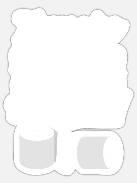 Schwester klopapier Toilettenpapier - Sticker Größe S (10 x 10 cm) - Mattweiß
