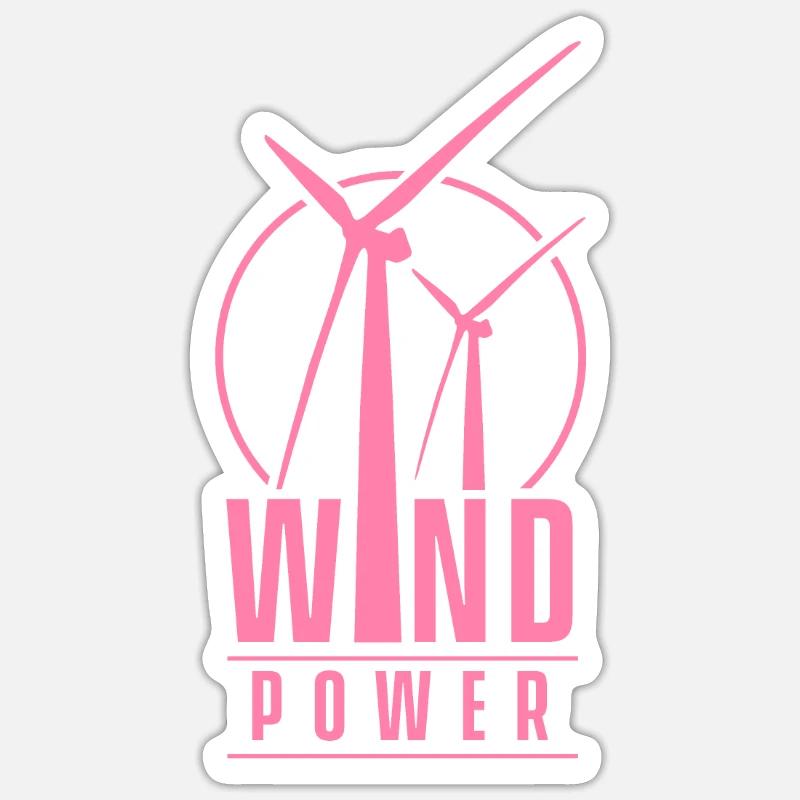 Windmill - Sticker size S (10 x 10 cm) - white matte